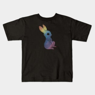 Rainbow magic bunny of the galaxy black Kids T-Shirt